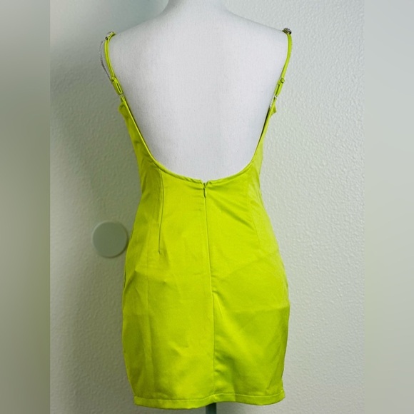Runaway The Label Serafina Lime twisted Bust Embelished Mini Dress US Size 2 - Picture 6 of 12